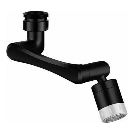 Aeratore per rubinetto girevole a 1080° + 360°, nero (1/5)