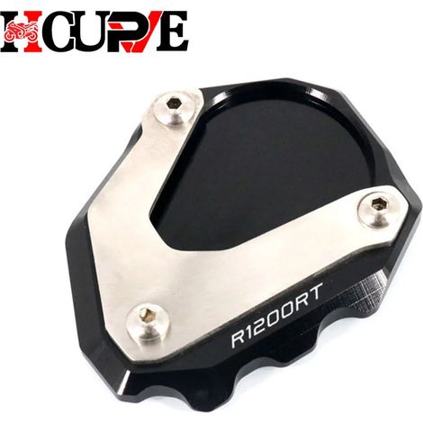 Béquille latérale de moto CNC (noire) - Extension de béquille latérale - Compatible avec BMW R1200RT (2004-2013) maxpower (1/4)