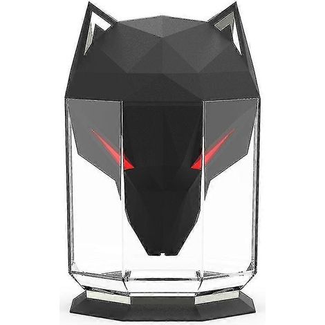 650ml Wolf Air Humidificateur Usb Électrique Diffuseur d’huiles essentielles Portable Pulvérisateur à brume froide avec noir (1/5)