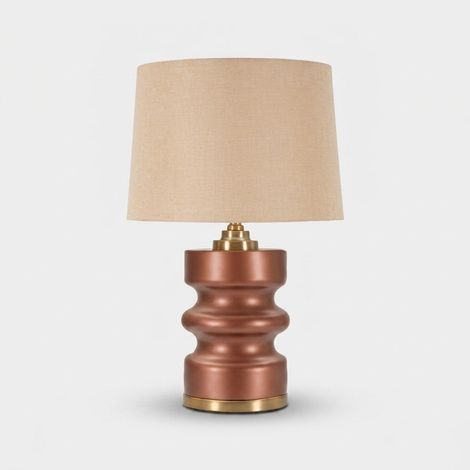 Atmosphera Elegante Tischlampe Gold Wellenfuß Raffiniertes Design (1/5)