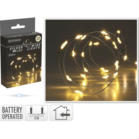 Guirnalda luminosa Koopman LED plateada 395 cm 80 bombillas (1/2)