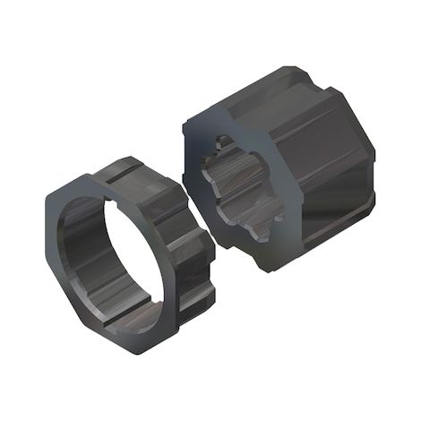 Faac – Adaptateur tube octogonal 54-60 mm – Compatible avec automatisme tubulaire – Pour motorisation de portail – Pièce détachée technique (1/2)