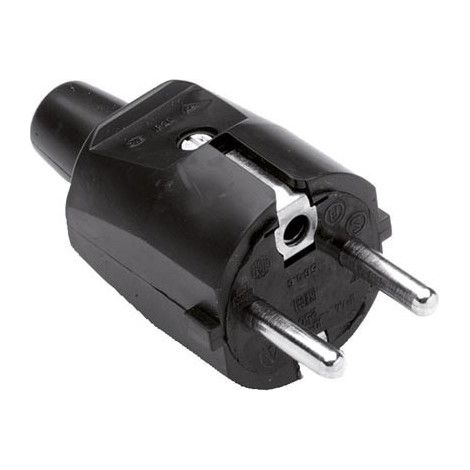 Prise électrique male noire