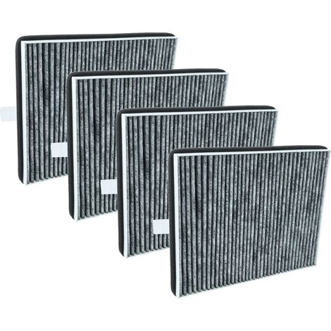 vhbw 4x Filtro a carboni attivi compatibile con Miele 2580, DA25xx, 2450 cappe aspiranti