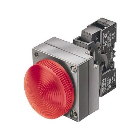 Indicatore Luminoso Ba9S Metallo Rosso (Siemens Cod. 3Sb36046Ba20)