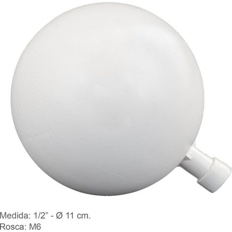 Boya plastico 1/2" x 11 Ø cm. rosca M6.