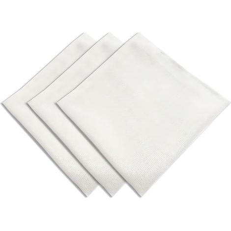 Lot de 3 serviettes de table 45x45 BELLA blanc
