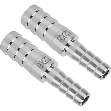 2 Pièces Adaptateur Réducteur à Barbes pour Tuyau, Connecteur d'Assemblage à Barbes en Acier Inoxydable pour Eau Air - 8-6mm 12-8mm 13-10mm (1/5)