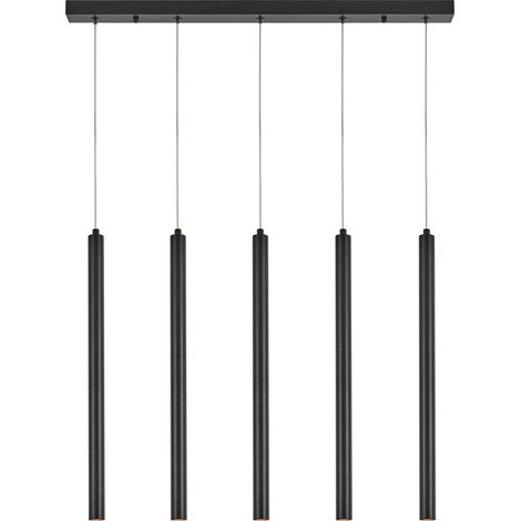 Suspension tube 5x10W G9 Noir IP20 (1/3)