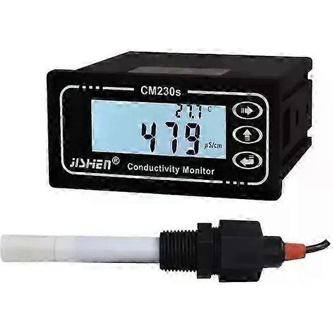 Conductimètre CM-230S (2025) - Conductimètre en ligne - Électrode de conductivité - Instrument TDS - Conductimètre EC - Électrode filetée (1/2)