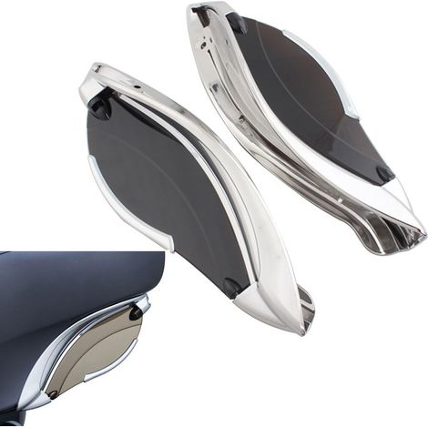 Convient aux grands modèles Harley-Davidson, aux modèles Street Gliders, aux carénages latéraux de Glider et aux petits pare-vent latéraux (14-17).