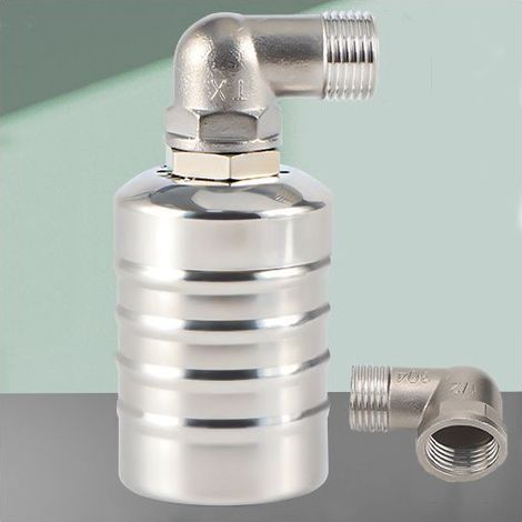 Régulateur de niveau d'eau pour piscine, régulateur automatique de niveau d'eau pour réservoir, vanne à flotteur entièrement automatique en acier inoxydable 304 (1/5)