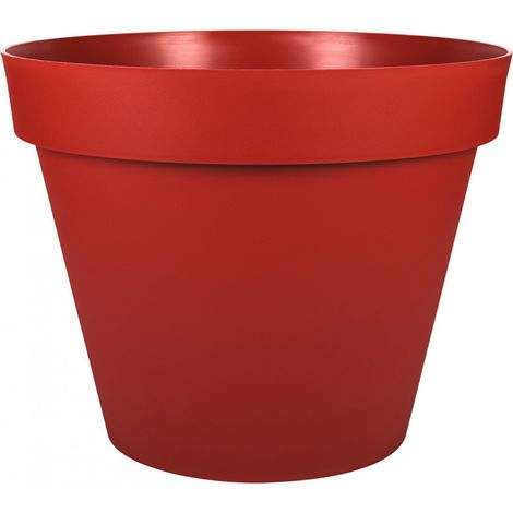 Pot De Fleur Toscane 43 Litres Diamêtre 48x40 Rouge Rubis - Eda