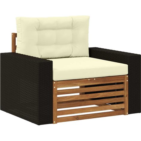 Maison Exclusive - Outdoor Mittelsofa Massivholz Akazie Natur
