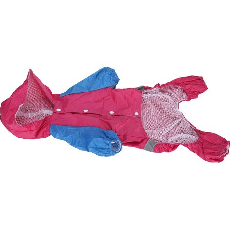 Imperméable pour chien avec bande réfléchissante, respirant et léger, idéal pour les promenades en extérieur. Rose rouge XL. (1/5)