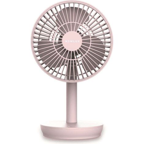 Newlux Ventilador de Sobremesa Rosa USB Desk W300