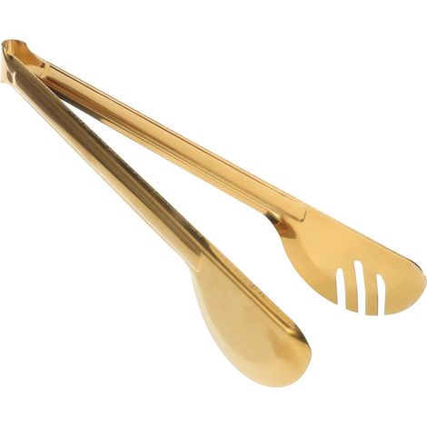 Pinces cuisine inox épaissi design demi-ronde, ergonomiques pour viande/salade, usage domestique ou pro (1/5)