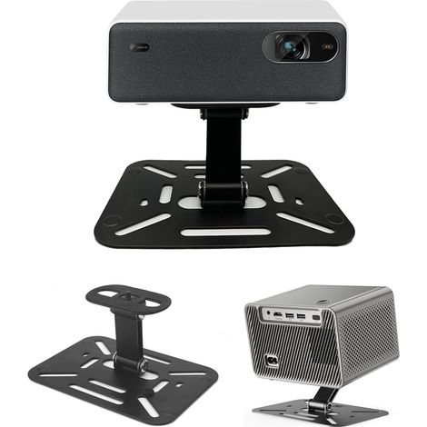 Support Videoprojecteur Support de Projecteur, Rotatif à 360°, Noir  Support Retroprojecteur, Plafond, Support pour Projecteur, pour Projecteur Mural, pour Projecteur, avec Interface à Vis 1/4" (1/5)