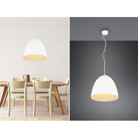 LED Pendelleuchte einflammig Metall Weiß rund, Ø 40cm (1/5)