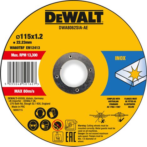 DEWALT DWA8062SIA-AE DISQUE À TRONÇONNER 1 PC(S)