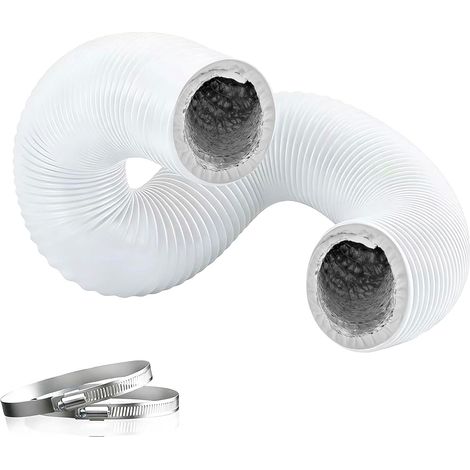 5 m langer Abluftschlauch für tragbare Klimaanlagen, Ø 150 mm Verlängerungsrohr aus PVC und AluminiumTragbarer Klimaanlagen-Abluftkanal für Abluftgeräte, Wäschetrockner, Dunstabzugshauben, Gartenhäuse (1/5)
