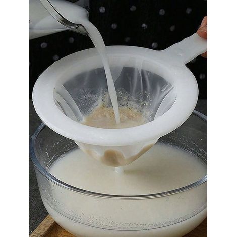 3 Pièces Tamis filtre pour résidus de café et lait de soja, tamis en maille pour extracteur de jus, filet de séparation, accessoires de cuisine indispensables pour chefs à domicile, rangement économis (1/4)