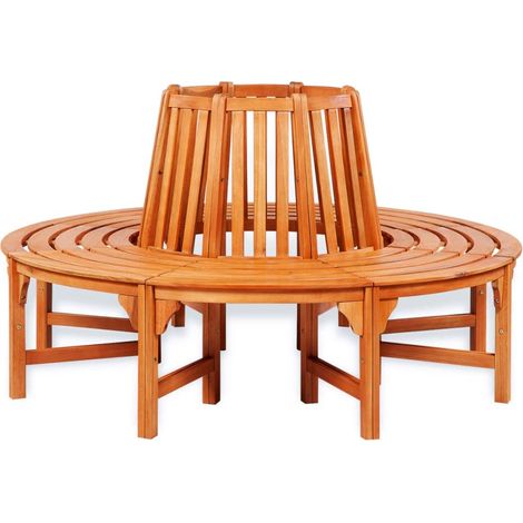 Banco de jardín muebles de terraza exterior árbol terraza diámetro 160 cm madera 020011137