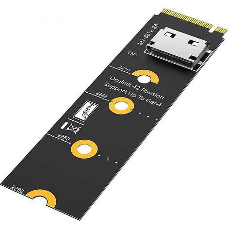 Adaptateur M.2 NVMe vers carte d'extension OcuLink EGPU NVMe Key M vers SFF-8611/8612, adaptateur PCI-E 4.0 x4 vers OcuLink SFF-8612 4i (1/5)