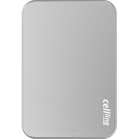 Mini batterie externe Cellline MagSafe 10000mAh Qi2 15W CL-MBP-03 grise, magnétique et sans fil (1/5)