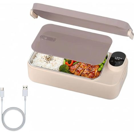 Boîte Repas Chauffante pour Adultes,Chauffe-Plat Portable (1/5)