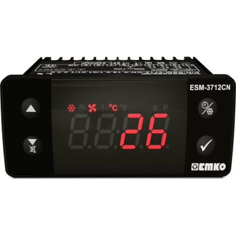Emko ESM-3712-CN.8.12.0.1/01.01/1.0.0.0 Regolatori a 2 punti Termostato PTC -50 fino a 130 °C Relè 16 A, Relè 5 A (L x