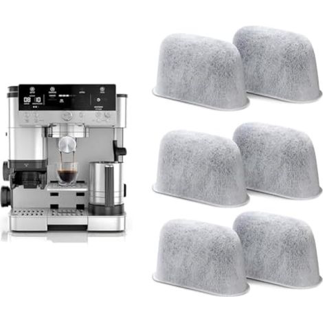 Lot de 6/12 filtres à Eau au Charbon Actif pour Machines à café, compatibles ES601/ES655/ES701, réduit Le calcaire, Le Chlore et Les sédiments (1/5)