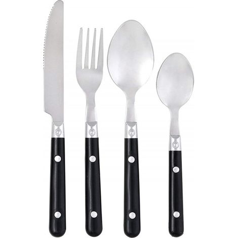 Ménagère 24 pièces bistrot secret de gourmet - noir (1/2)