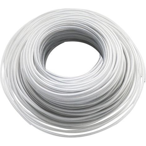 Fil de coupe 3 mm x 40 m, fil de coupe acier pour bordures de pelouse, tondeuse à gazon (1/5)