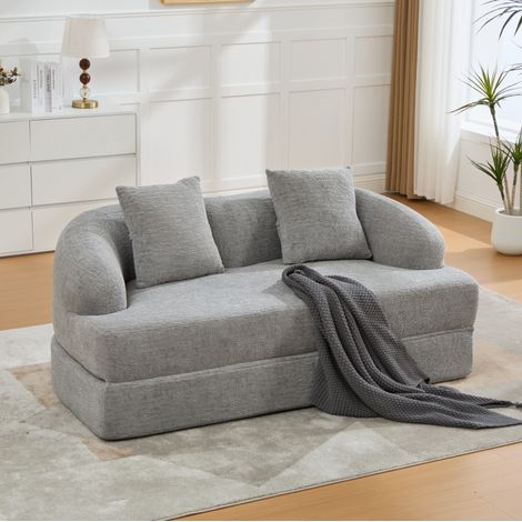 CHICFURN Sedie da pranzo set da 2 in tessuto bordeaux con gambe in legno (1/5)