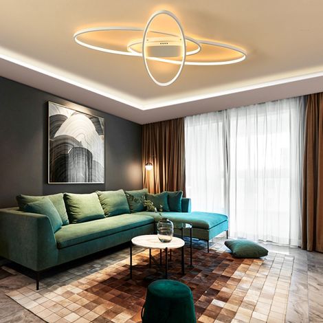 YISSALE - Werkzeug - LED-Deckenlampe, 70W 5600LM mit Fernbedienung, dimmbar warmweiß/neutralweiß/kaltweiß 3000k-6500k, für Wohnzimmer Schlafzimmer Küche Beleuchtung Halle Balkon (weiß) (1/5)