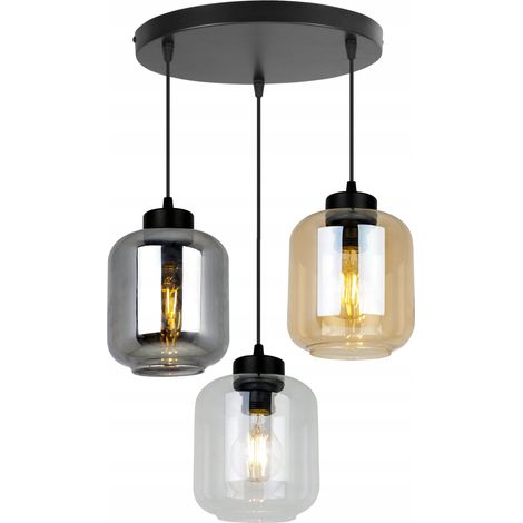 Suspension moderne et élégante avec abat-jour en verre (1/5)
