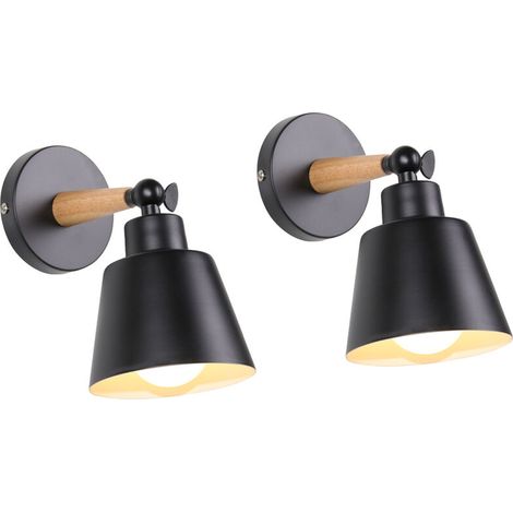 Applique Murale - Lampe À Suspension Réglable 180° - Support E27 - En Fer - Pour Intérieur Cuisine Salle À Manger Couloir Chambre - 2 Pièces (1/5)