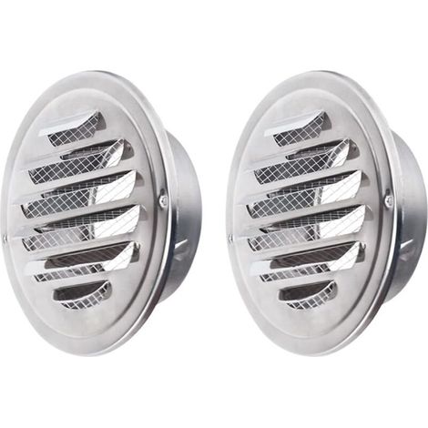 pezzi Griglia di ventilazione rotonda Griglia di ventilazione Griglia di ventilazione in acciaio inossidabile da 98 mm Griglia di protezione con zanzariera Griglia di scarico dell'aria rotonda