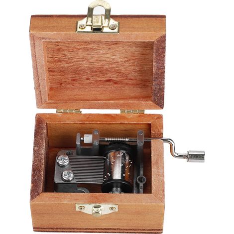 Boîte à musique mécanique à manivelle en bois (1 pièce), cadeau d'anniversaire classique (ballet)