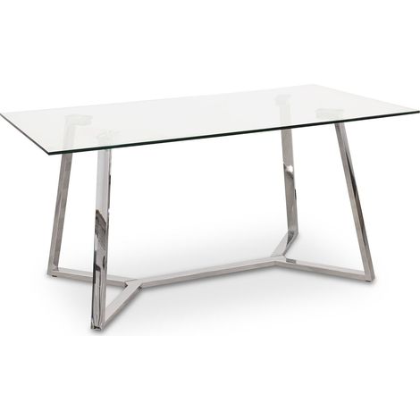 Table salon verre design, touche moderne élégante - Verre transparent de haute qualité (1/5)