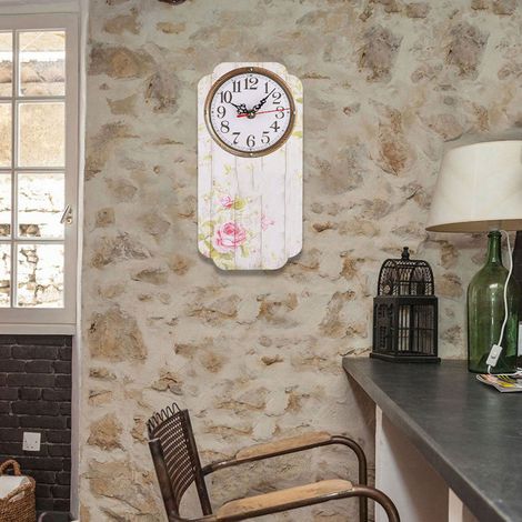 Horloge murale carrée rétro européenne bz11662, horloge décorative pour salon ou bar (1/4)