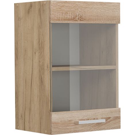 Küchenglashängeschrank R-Line, Sonoma, 40 cm, Vicco