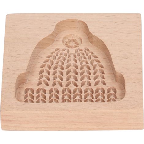 Moule à biscuits en bois sculpté, presse à pain d'épice, moule à gaufrer, moule à chapeau de Noël (1/5)