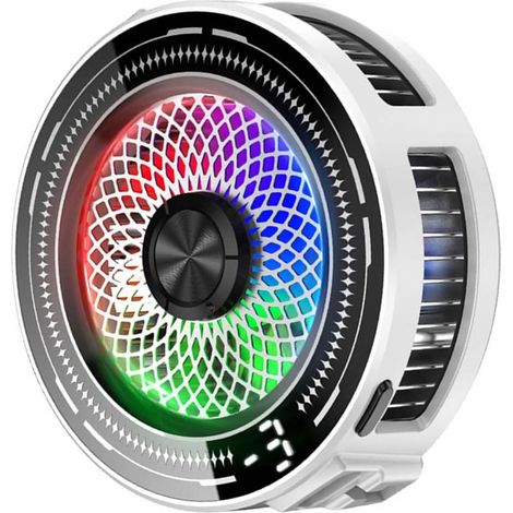 Ventilateur de réfrigérateur 3 vitesses modifiable avec éclairage de thermorégulation intelligent pour smartphones (1/5)