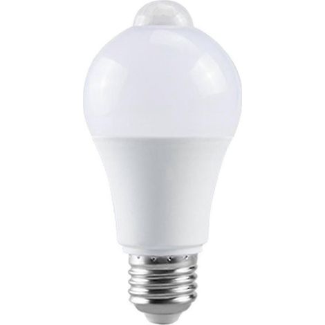 Bombilla E27 de 12 W con sensor de movimiento, sensor PIR e infrarrojos para iluminación de seguridad, 85-265 V. (1/4)