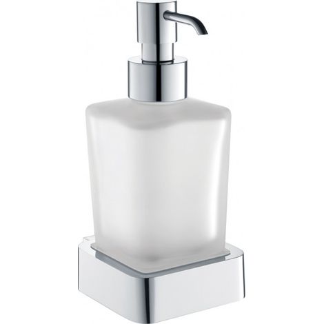 Distributeur de savon liquide SOLO en laiton chromé et verre / 250ml (1/2)