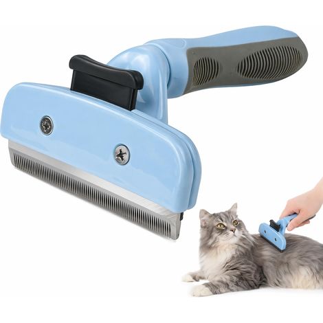 Brosse Chien Outil Undercoat de Shedding avec Bouton Autonettoyant, Brosse Sous Poil Chien pour Longs et Courts, Ergonomique Professionnelle, Nourrit les Poils de Couverture (1/5)