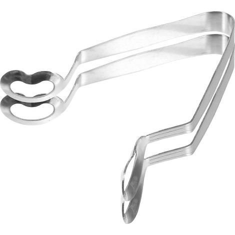 Edelstahl-Schneckenzange für Gastronomie und Haushalt – 15,50 x 4,30 x 1,30 cm – Silber (1/4)
