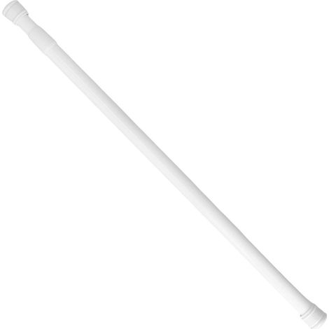 barra para  cortina ducha extensible aluminio blanco 125 a 220 cm. (1/4)